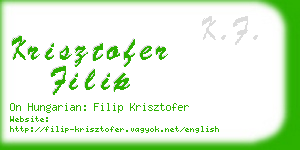 krisztofer filip business card